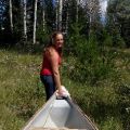 Hauling the canoe into Falcon's WATER